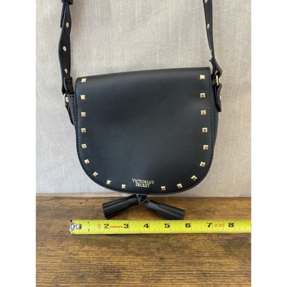Victorias Secret Crossbody Saddlebag With Tassel Square Silver‎ Stud Purse Bag - Picture 4 of 6